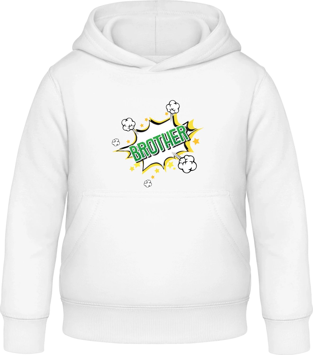 Brother Comic Fight Style - Arctic white Awdis Hoodie Kids - Front