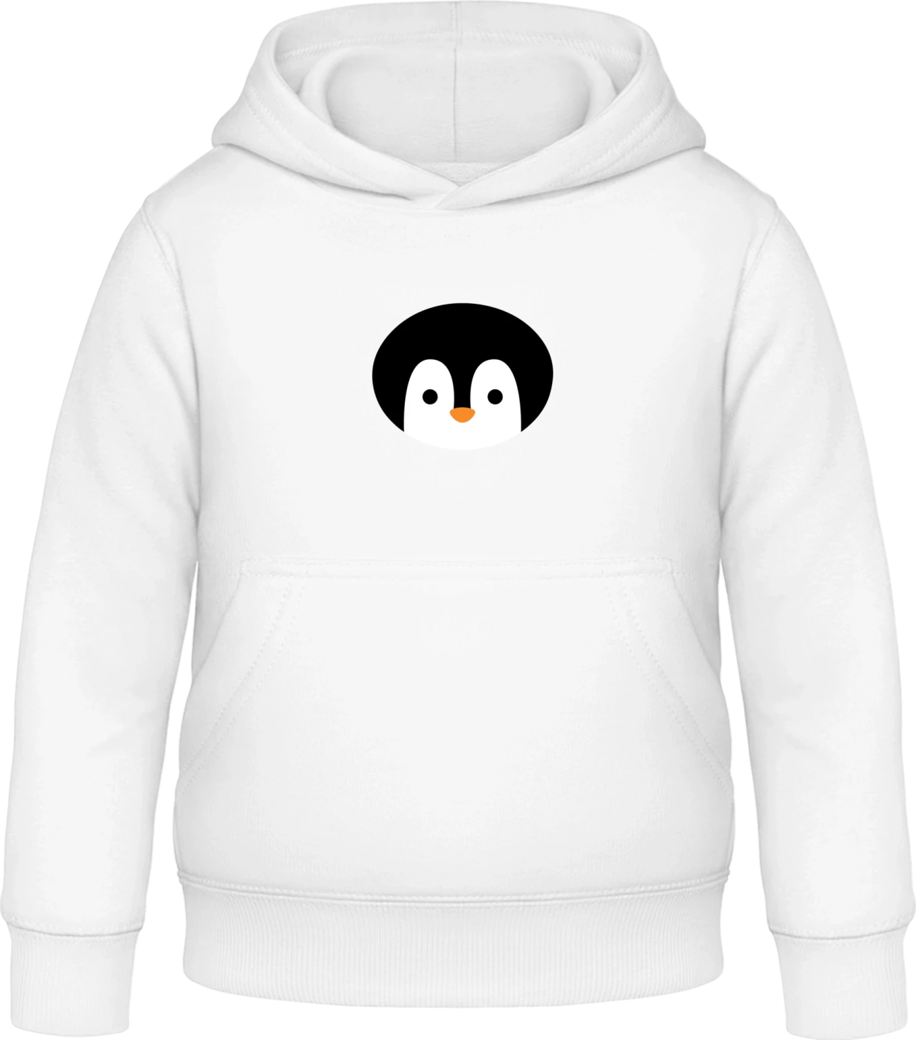 Penguin Head - Arctic white Awdis Hoodie Kids - Front