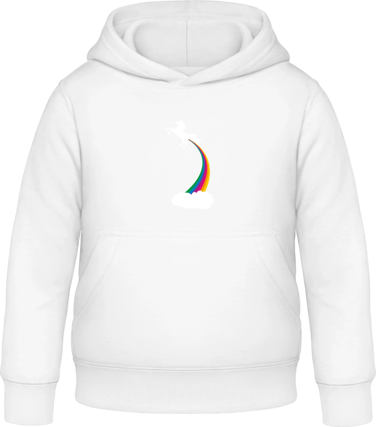 White Unicorn Rainbow - Arctic white Awdis Hoodie Kids - Front