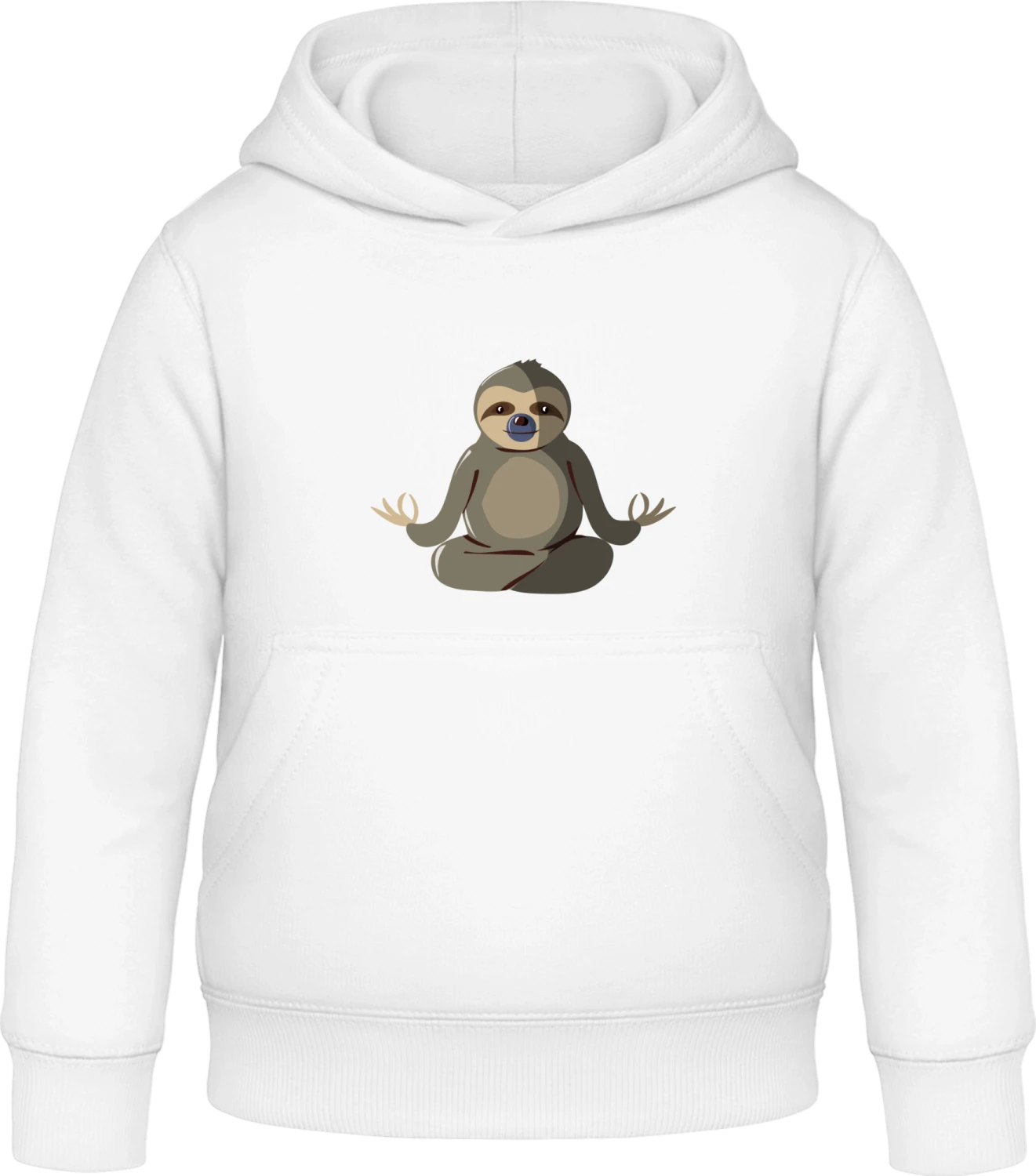 Sloth Yoga - Arctic white Awdis Hoodie Kids - Front