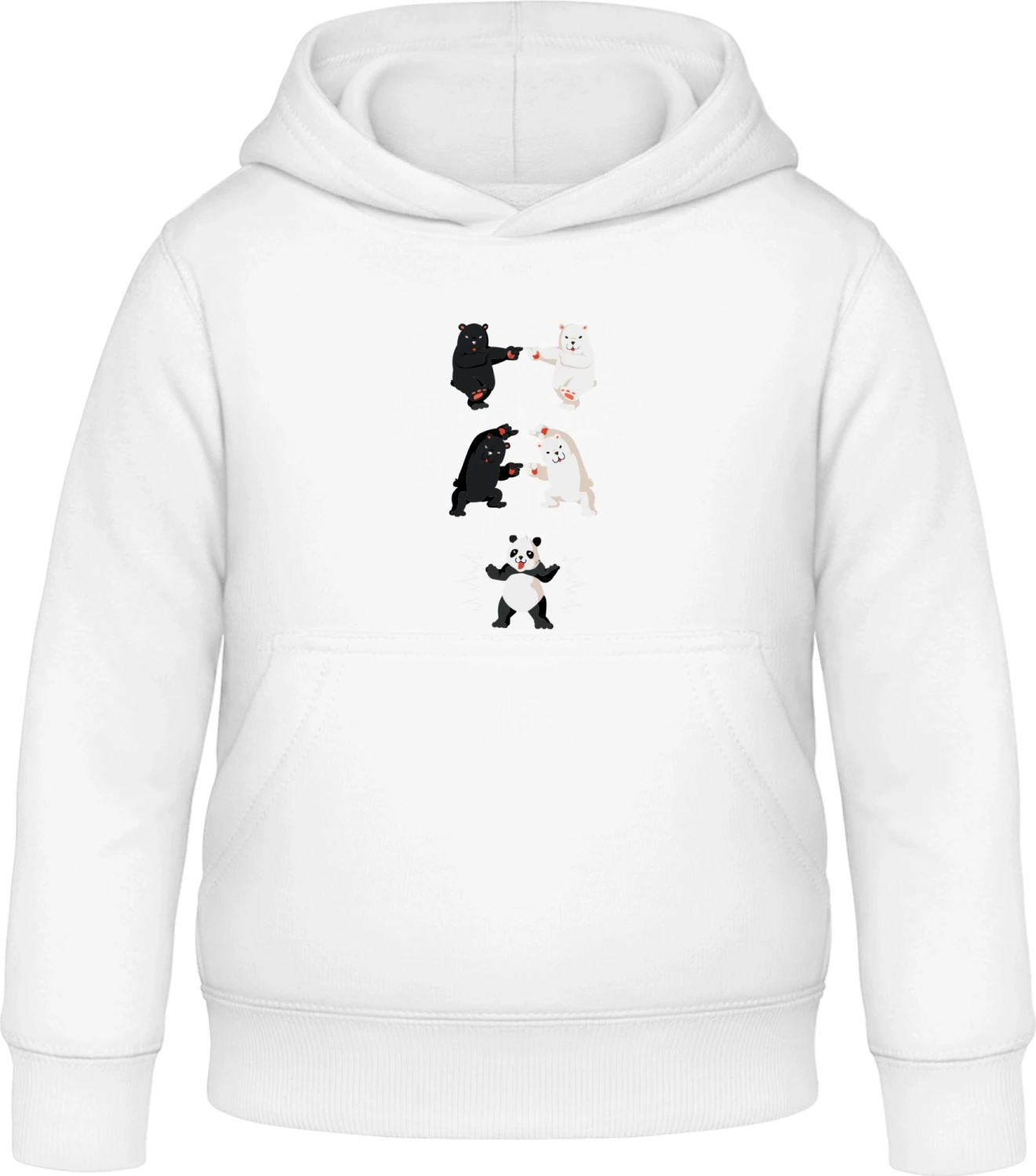 Panda Bear Fusion - Arctic white Awdis Hoodie Kids - Front