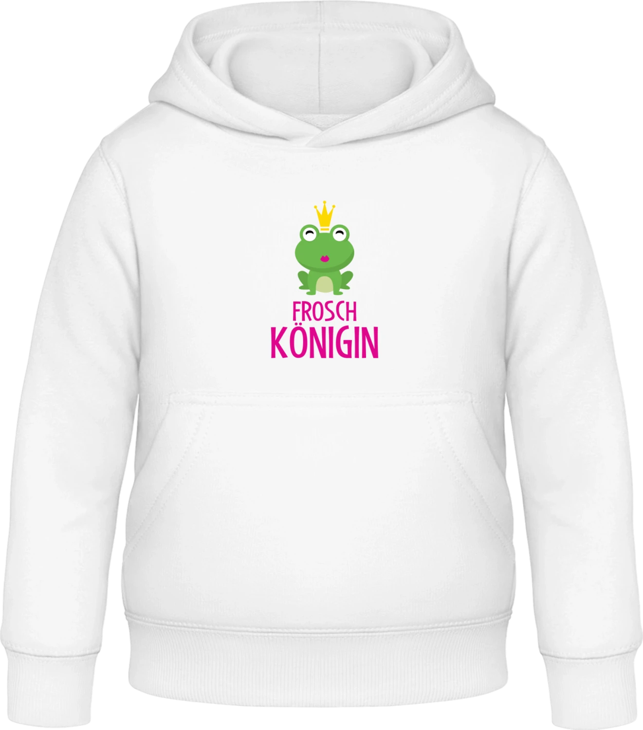 Frosch Königin - Arctic white Awdis Hoodie Kids - Front