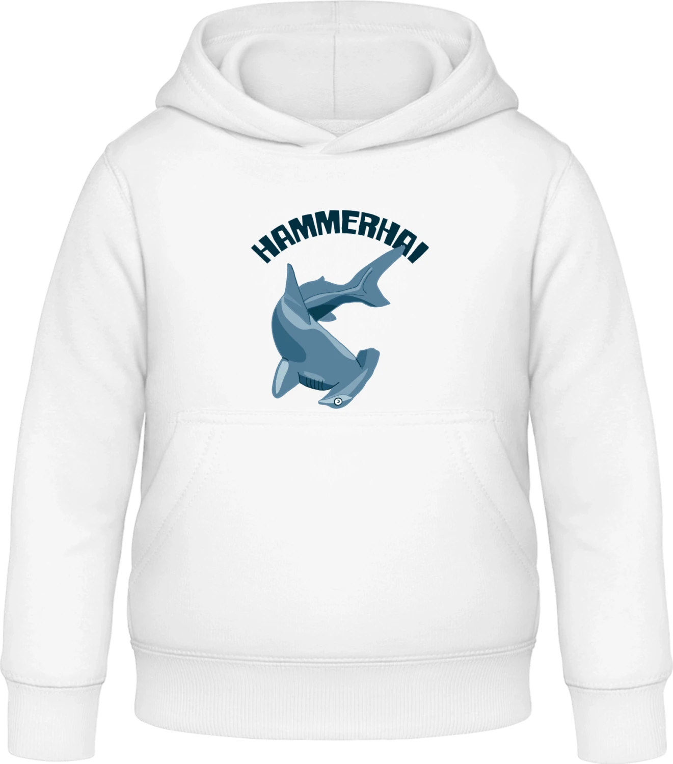 Hammerhai Logo - Arctic white Awdis Hoodie Kids - Front