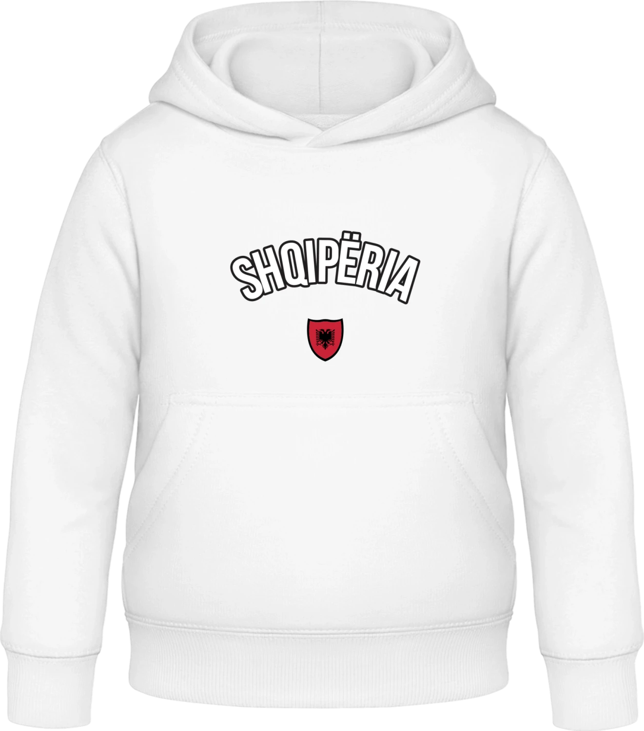 SHQIPERIA Fan - Arctic white Awdis Hoodie Kids - Front