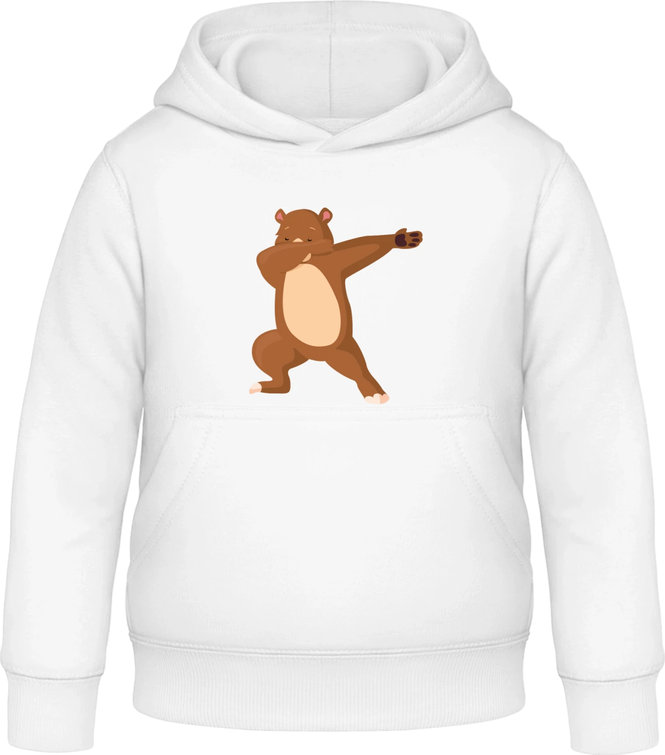 Bear Dab - Arctic white Awdis Hoodie Kids - Front