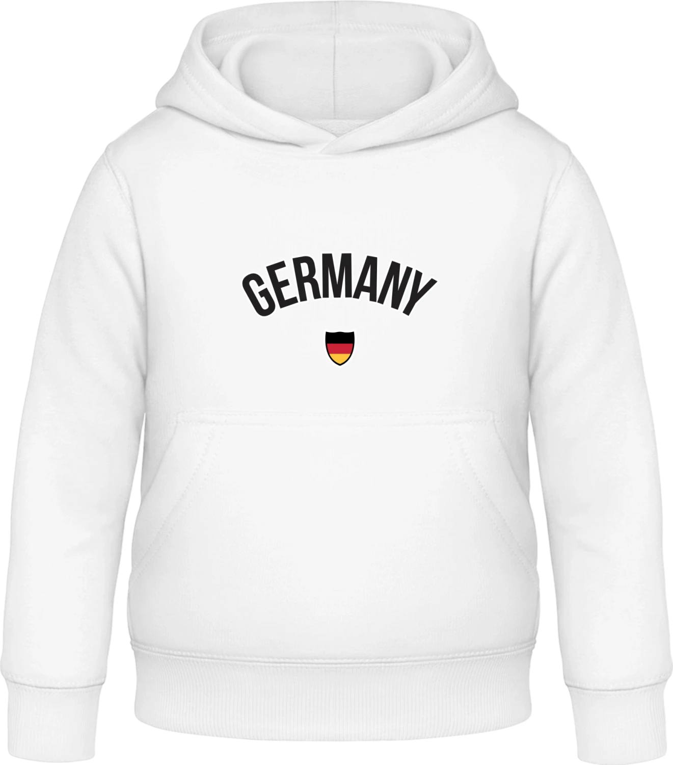 GERMANY Football Fan - Arctic white Awdis Hoodie Kids - Front