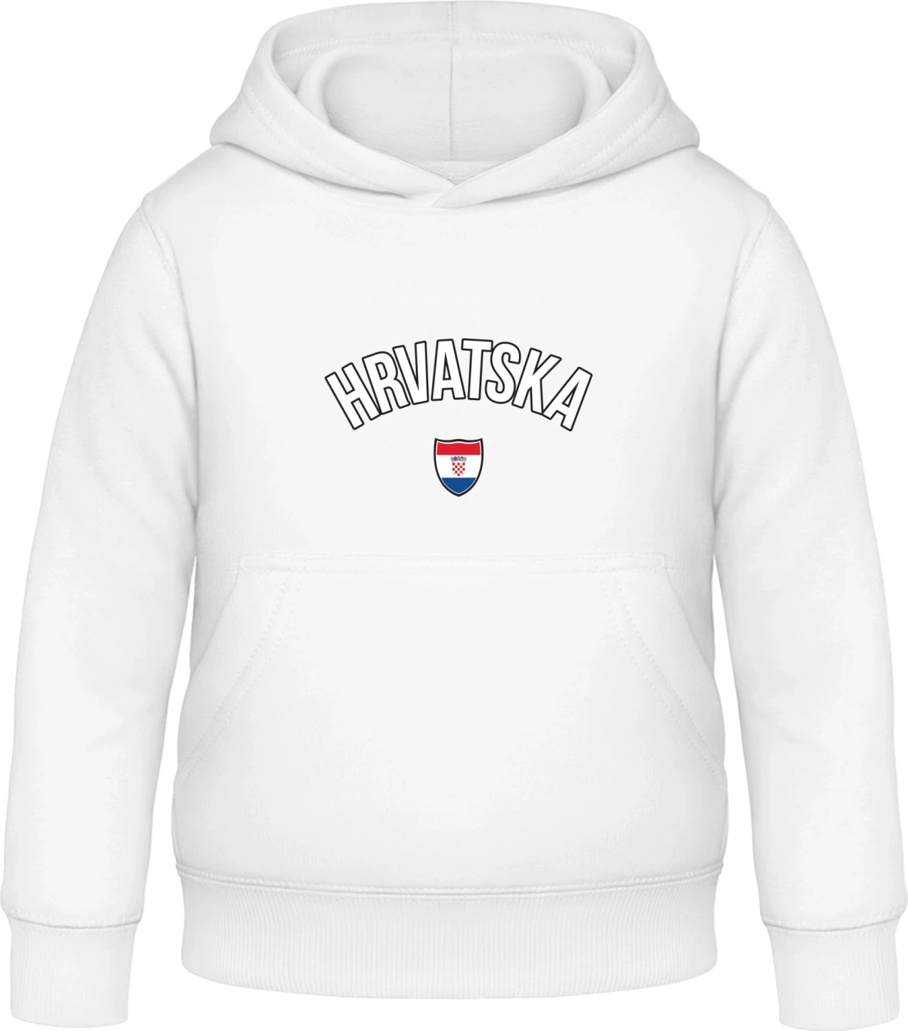 HRVATSKA Fan - Arctic white Awdis Hoodie Kids - Front