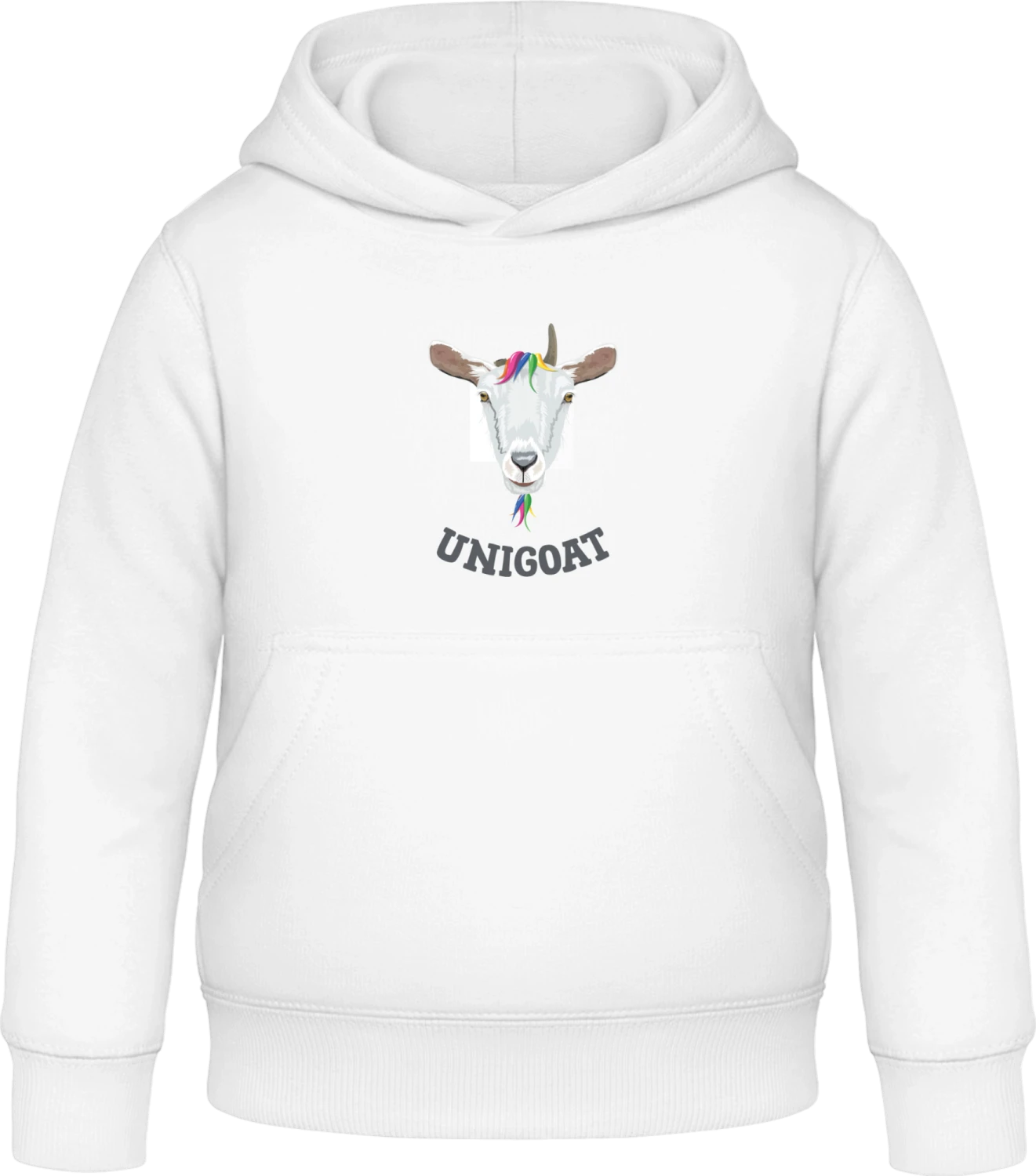 Unigoat Unicorn - Arctic white Awdis Hoodie Kids - Front