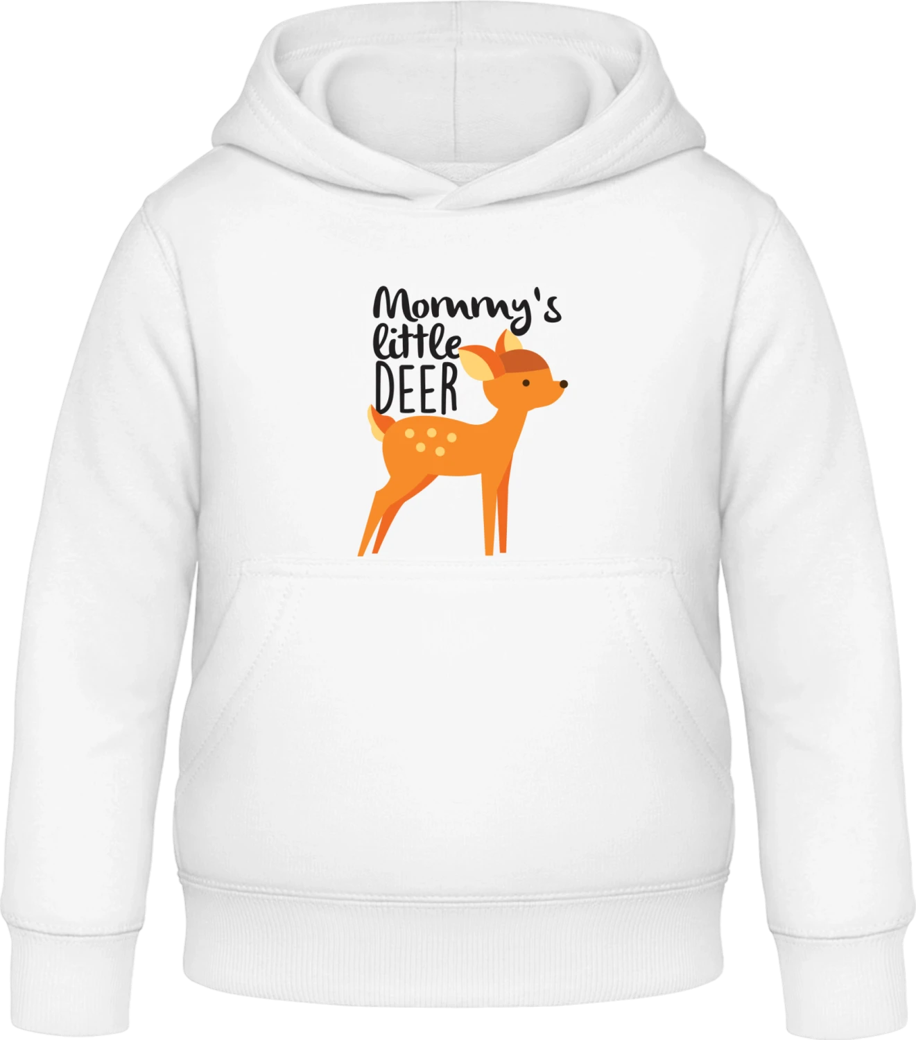 Mommy's Little Deer - Arctic white Awdis Hoodie Kids - Front