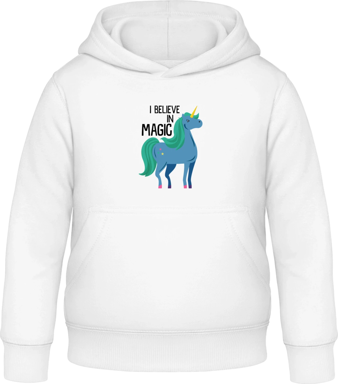 I Believe In Magic - Arctic white Awdis Hoodie Kids - Front