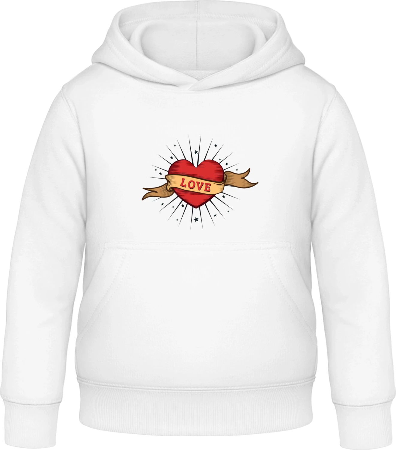 Love Old School Tattoo - Arctic white Awdis Hoodie Kids - Front