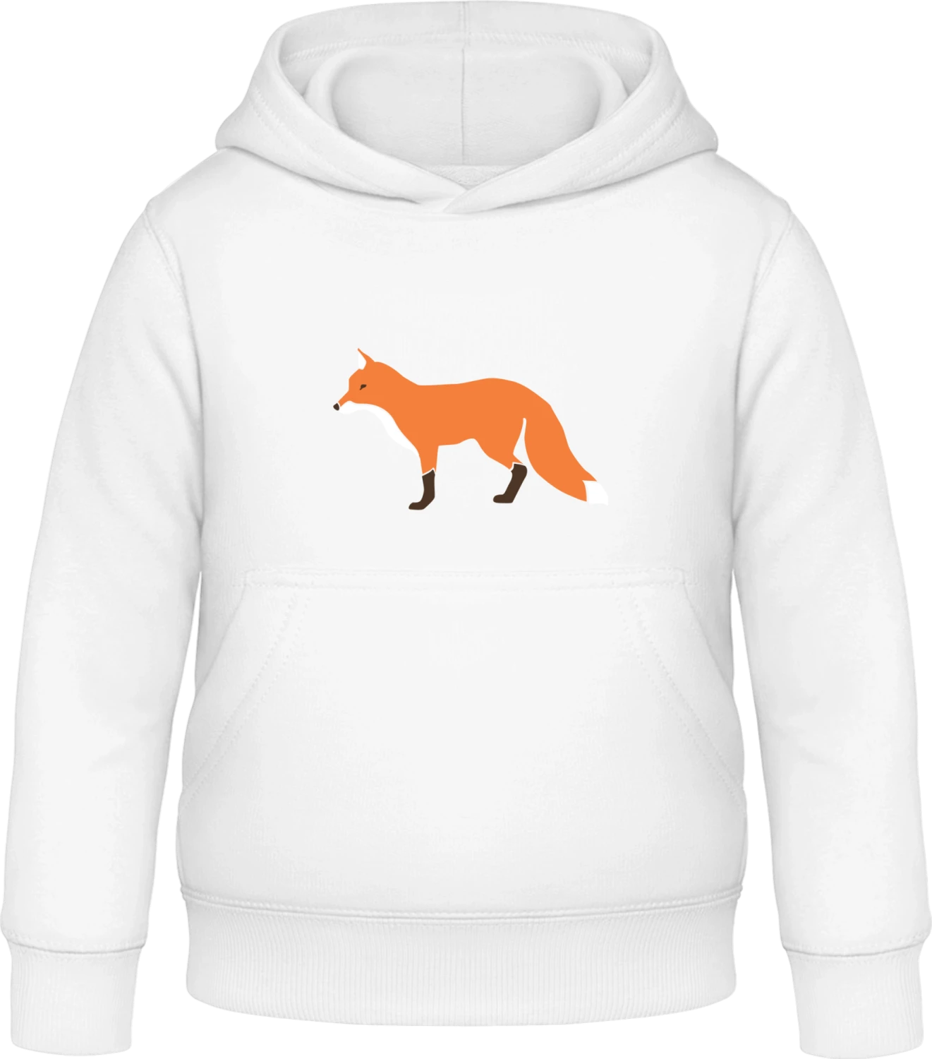 Fox Full Body - Arctic white Awdis Hoodie Kids - Front