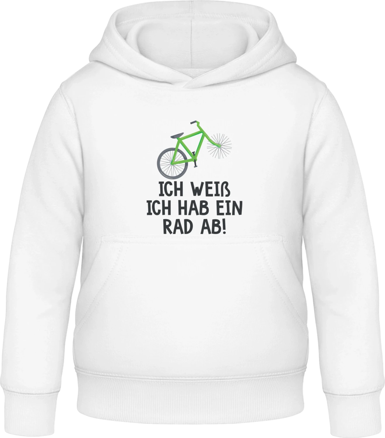 Ich hab ein Rad ab - Arctic white Awdis Hoodie Kids - Front