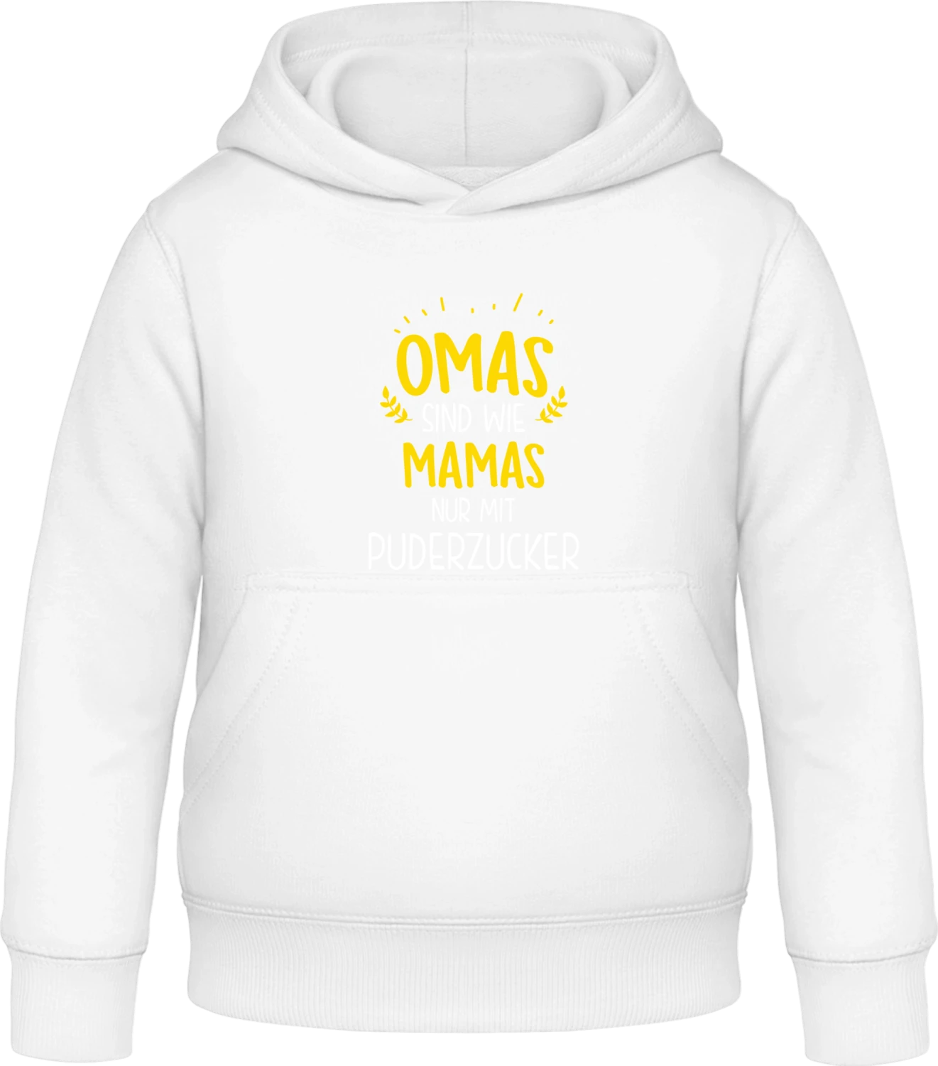 Omas sind wie Mamas nur mit Puderzucker - Arctic white Awdis Hoodie Kids - Front