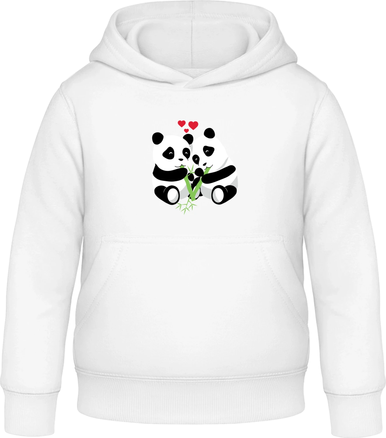 Panda Love - Arctic white Awdis Hoodie Kids - Front