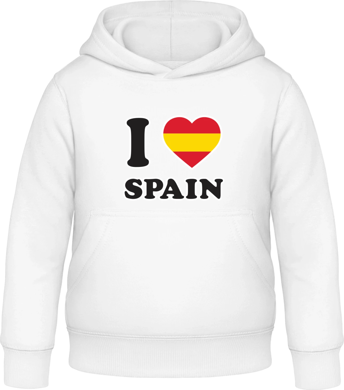 I Love Spain - Arctic white Awdis Hoodie Kids - Front