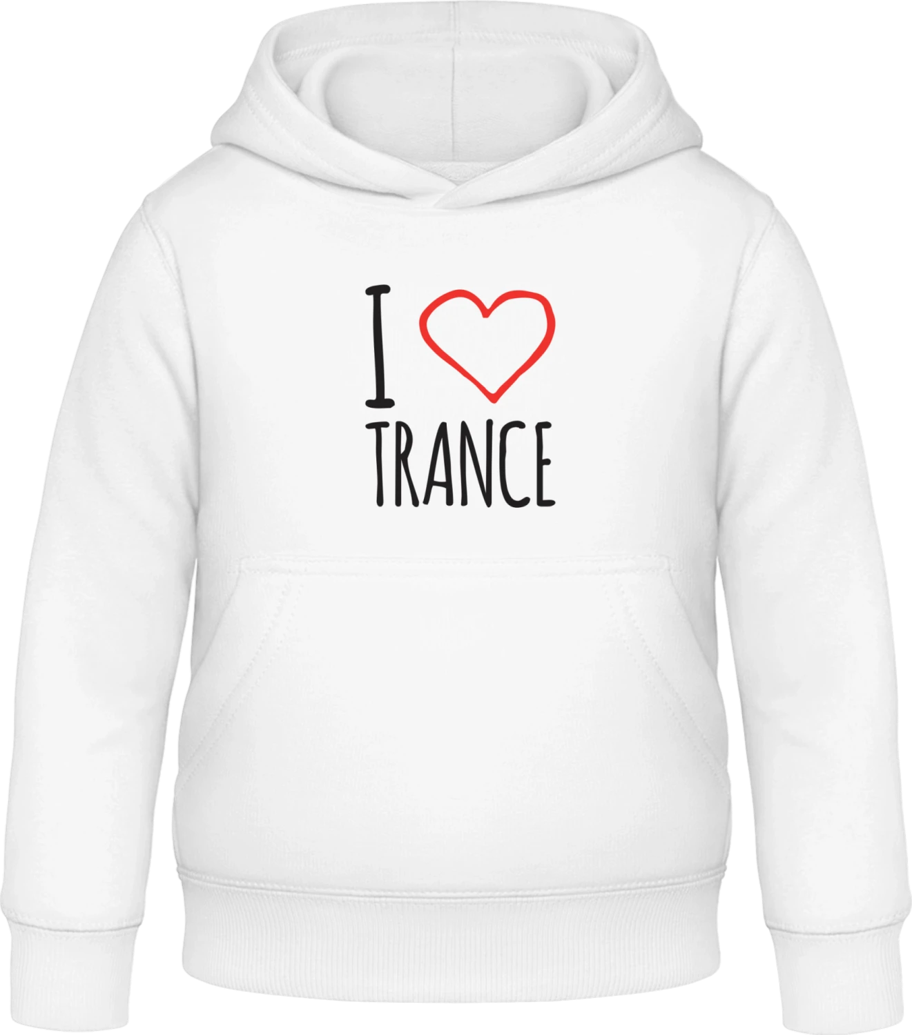 I Love Trance - Arctic white Awdis Hoodie Kids - Front