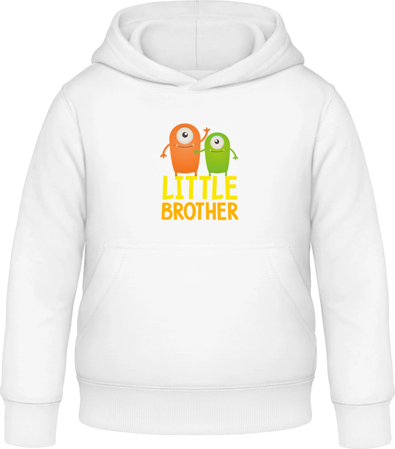 Little Brohter - Arctic white Awdis Hoodie Kids - Front