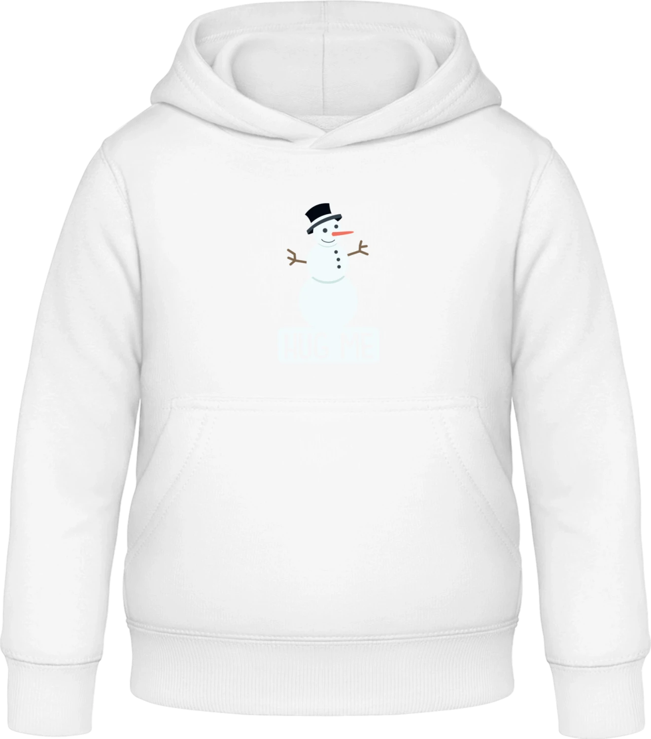 Hug Me Snowman - Arctic white Awdis Hoodie Kids - Front