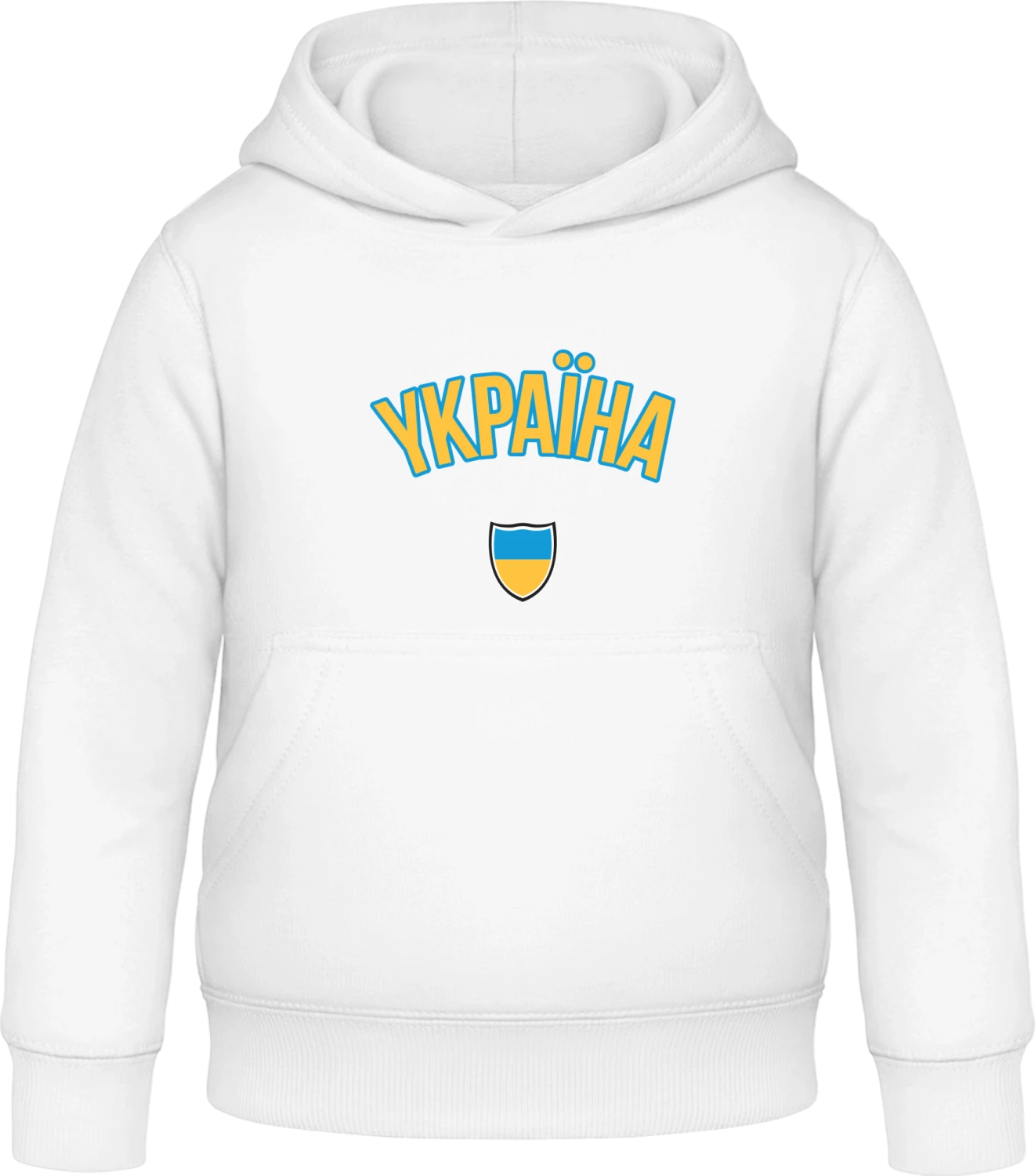 Ukraine Fan - Arctic white Awdis Hoodie Kids - Front