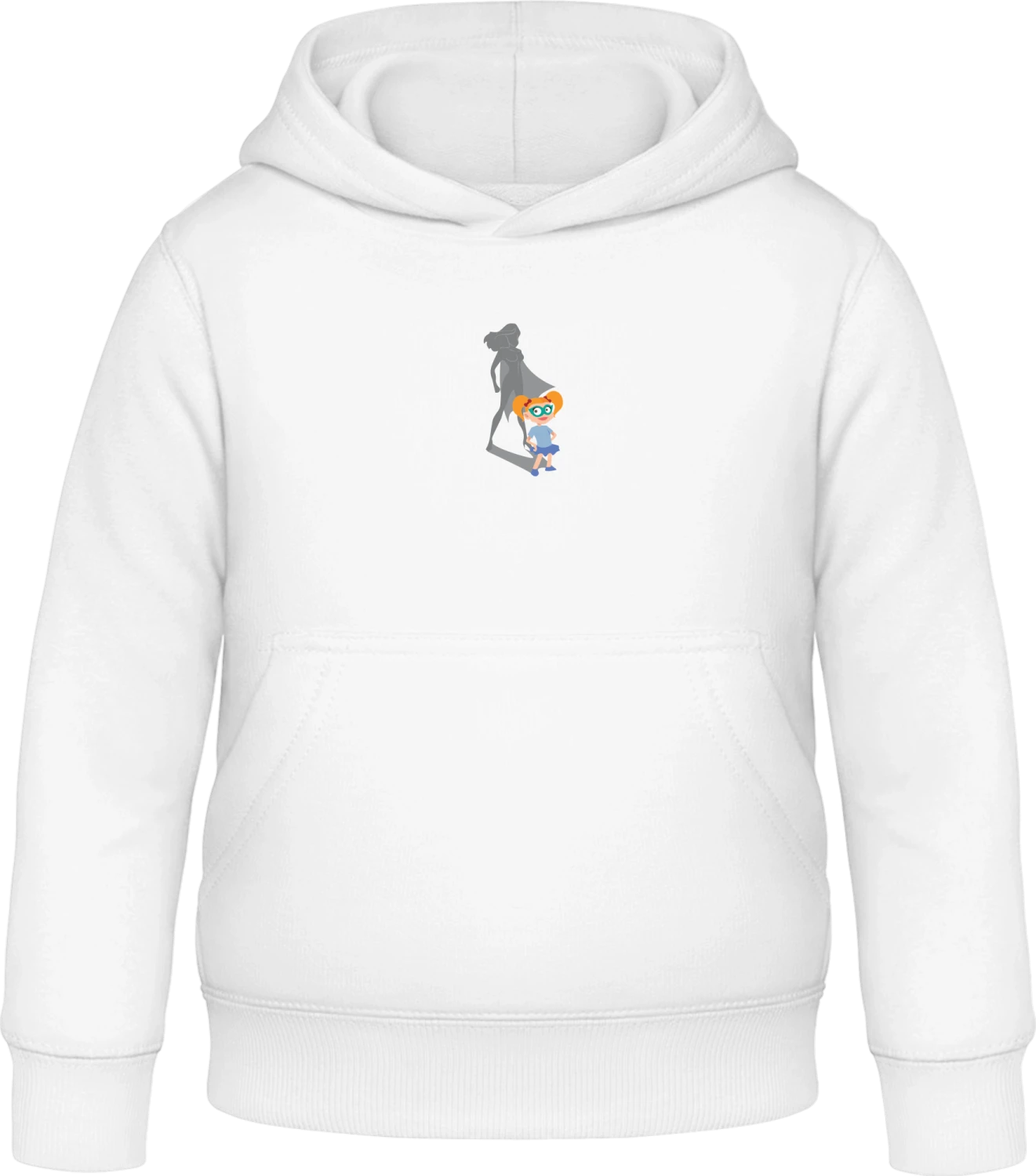 Little Girl Becoming A Super Woman - Arctic white Awdis Hoodie Kids - Front