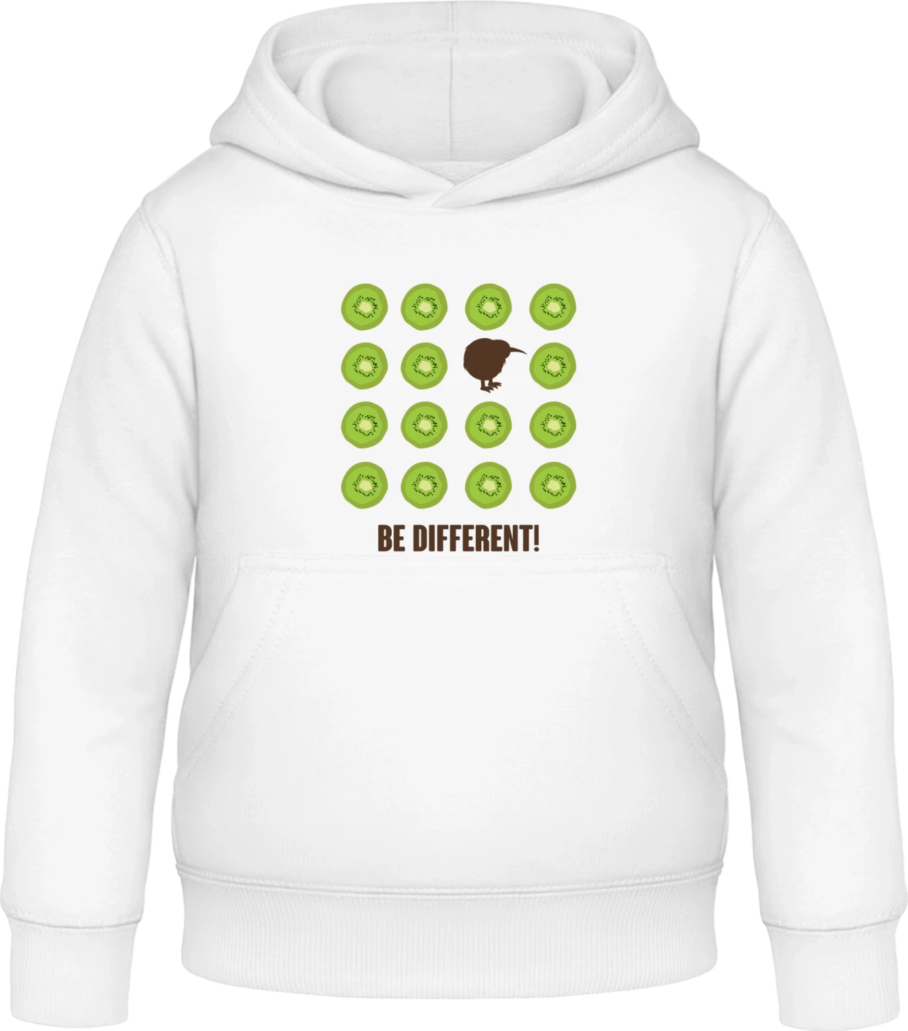 Be Different Kiwi Bird - Arctic white Awdis Hoodie Kids - Front