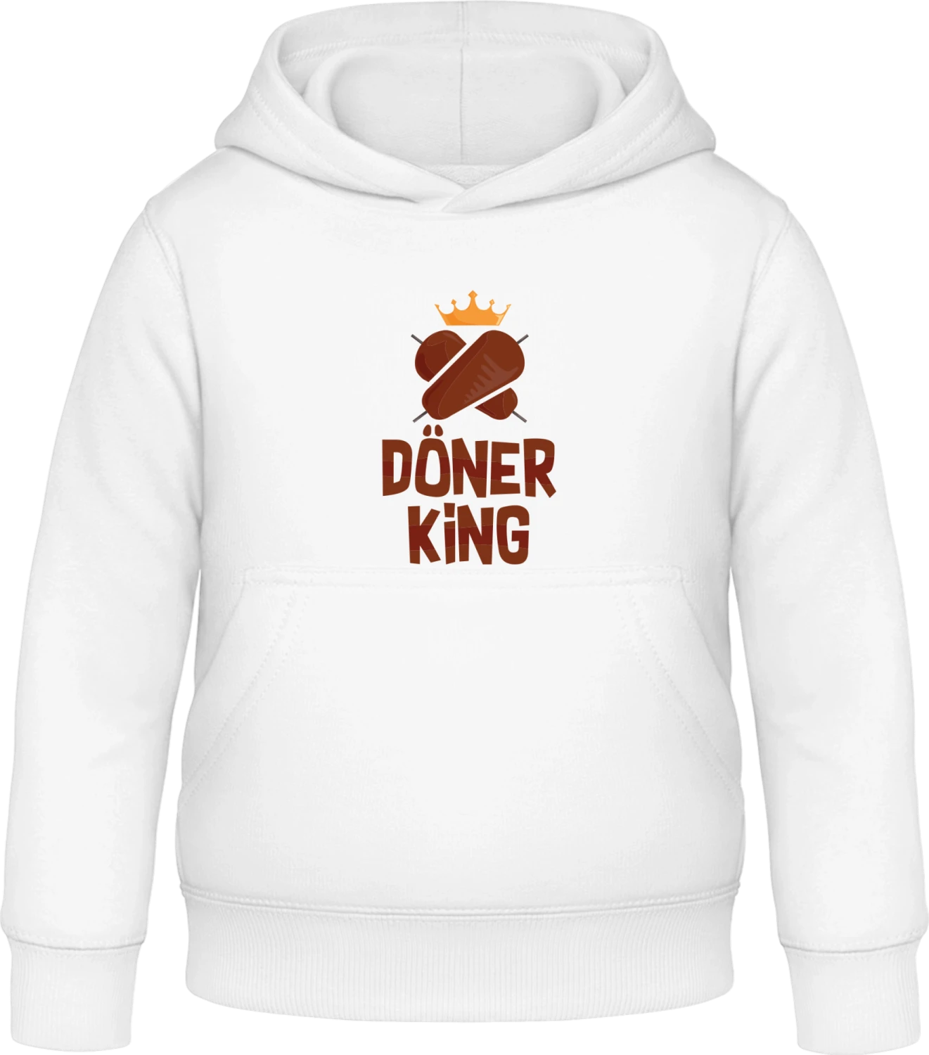 Döner King - Arctic white Awdis Hoodie Kids - Front