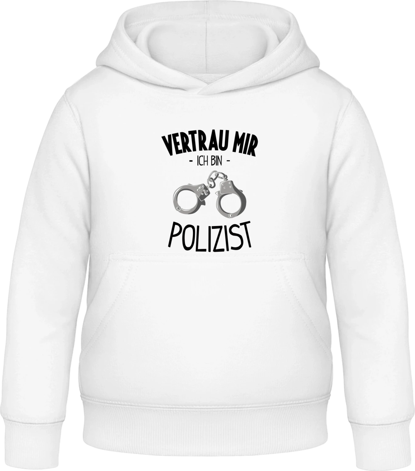 Vertrau mir ich bin Polizist - Arctic white Awdis Hoodie Kids - Front