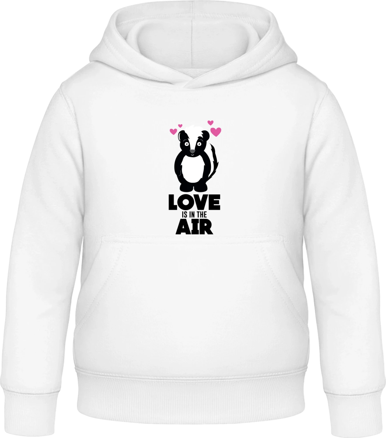 Love Is In The Air Skunk With Hearts - Arctic white Awdis Hoodie Kids - Front