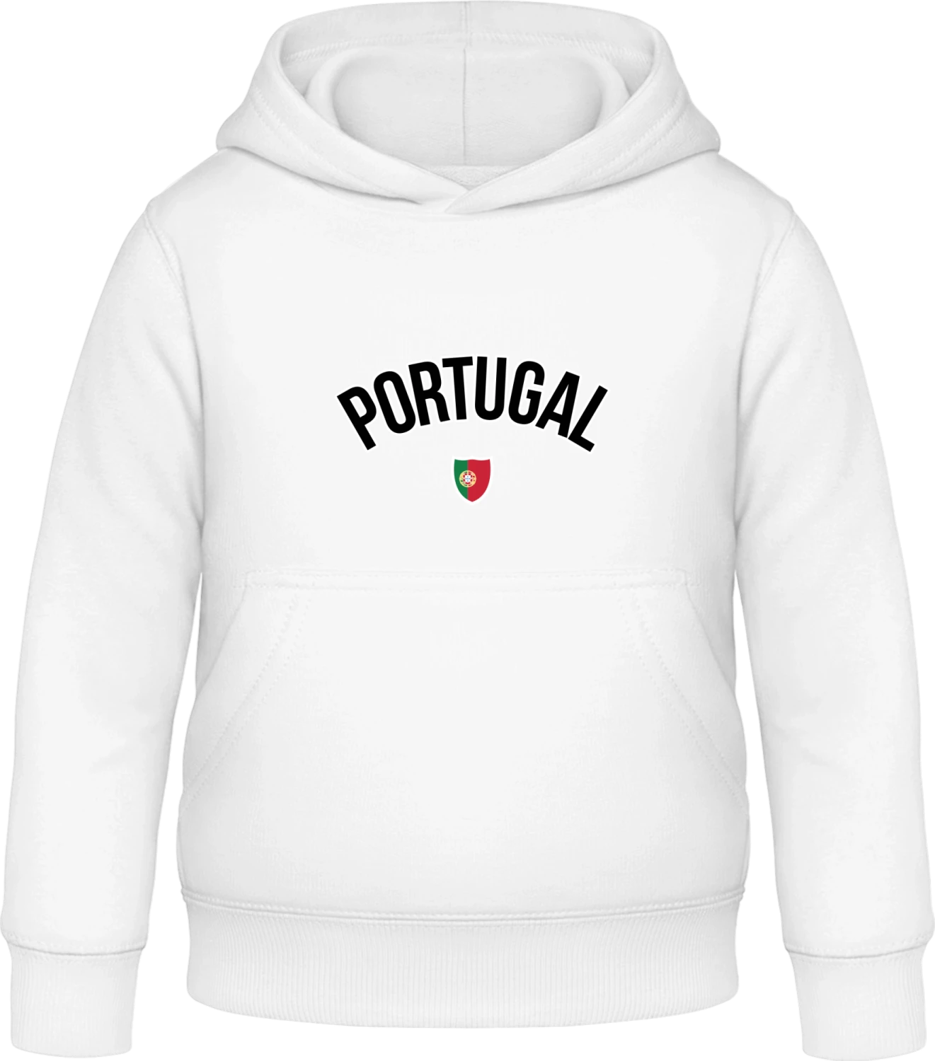 PORTUGAL Football Fan - Arctic white Awdis Hoodie Kids - Front