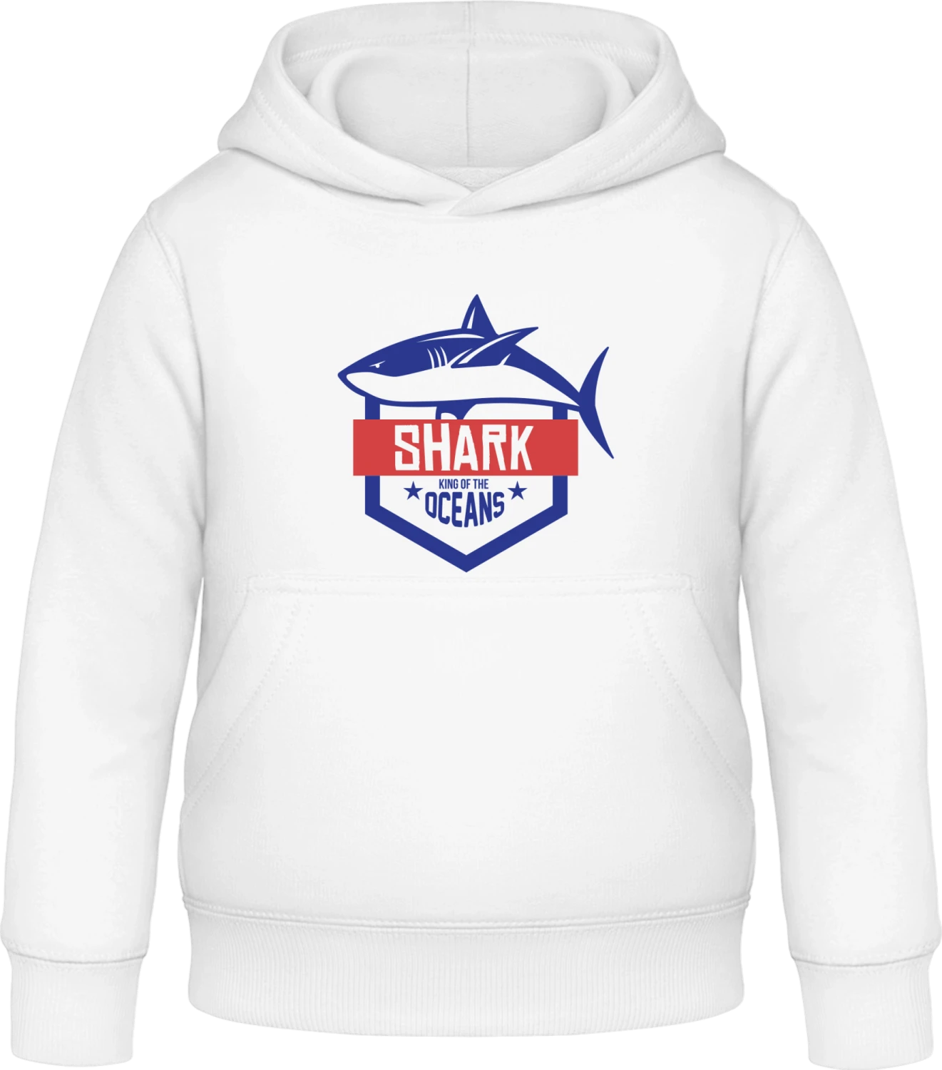 Shark King Of The Oceans - Arctic white Awdis Hoodie Kids - Front