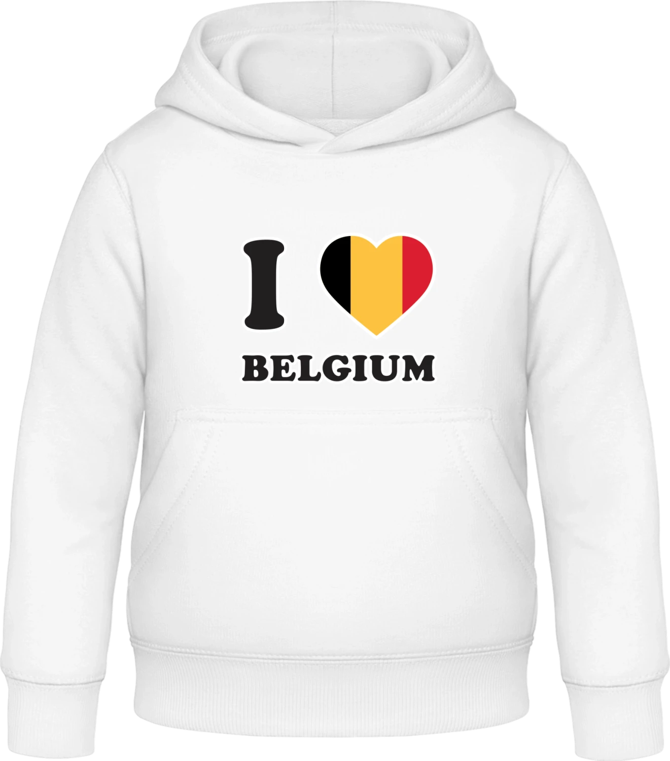 I Love Belgium - Arctic white Awdis Hoodie Kids - Front