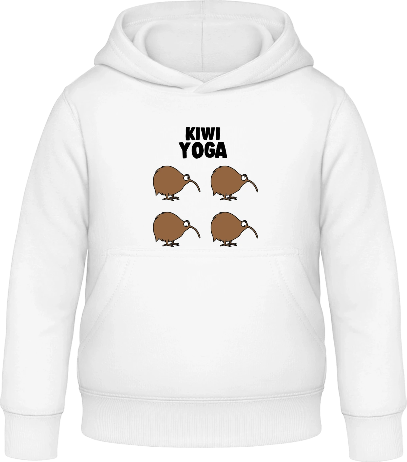 Kiwi Yoga - Arctic white Awdis Hoodie Kids - Front