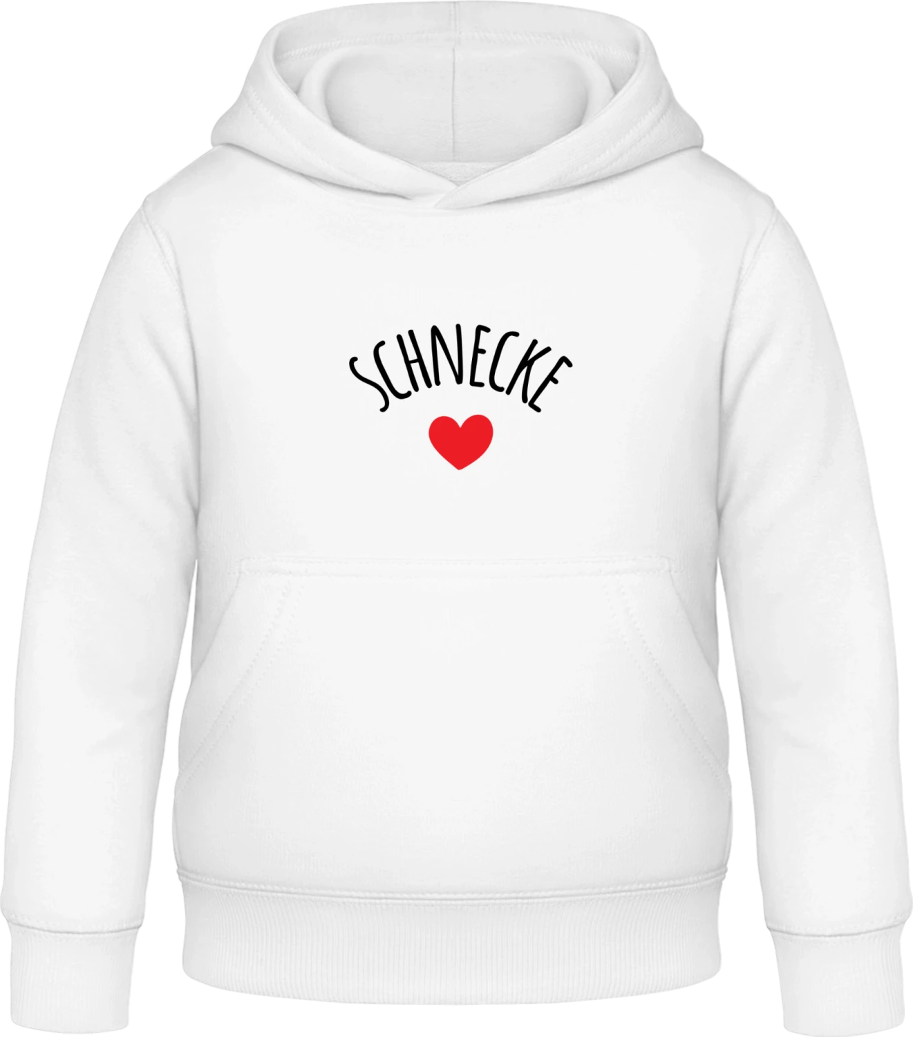 Schnecke Kosename - Arctic white Awdis Hoodie Kids - Front