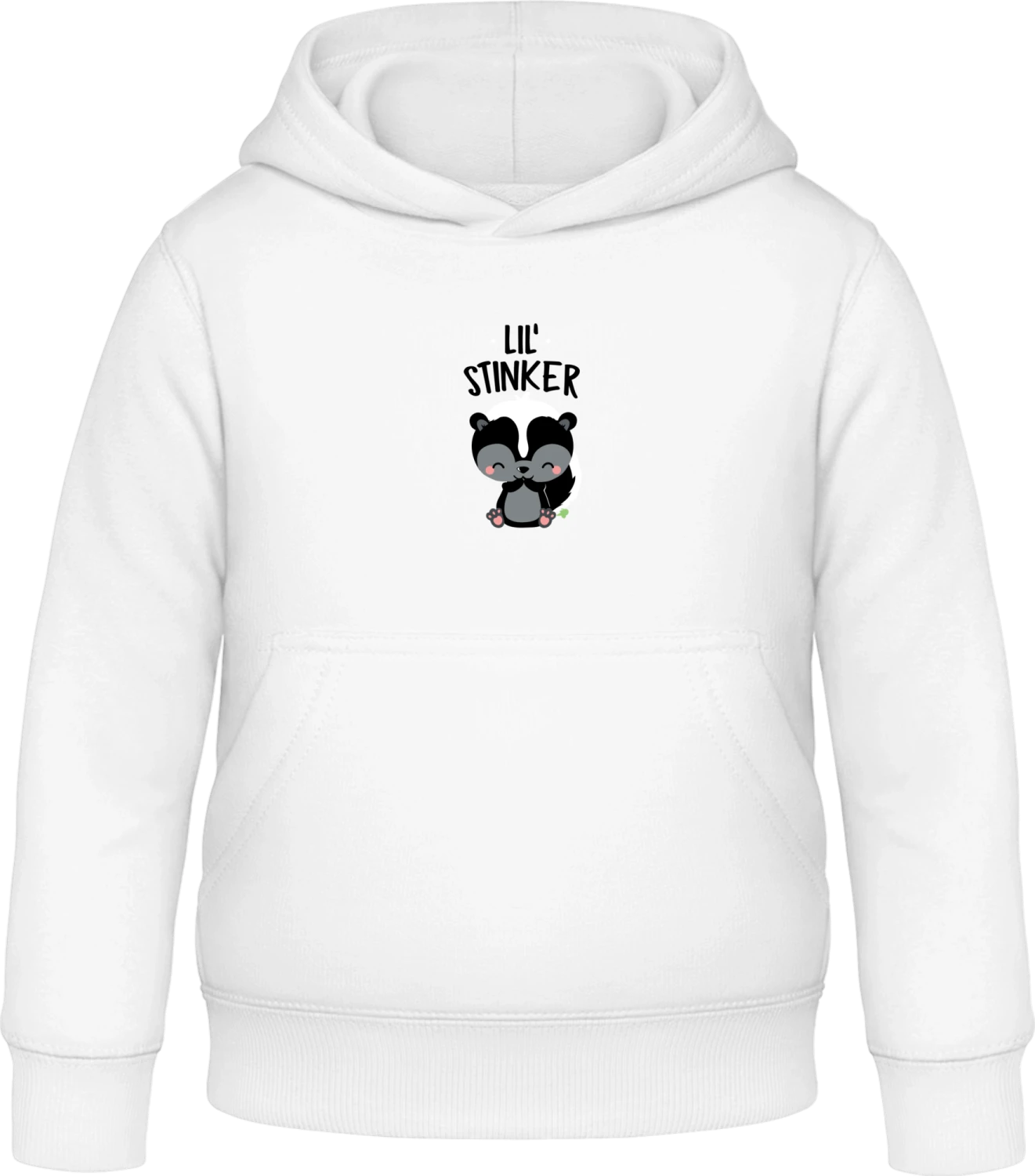 Lil' Stinker - Arctic white Awdis Hoodie Kids - Front