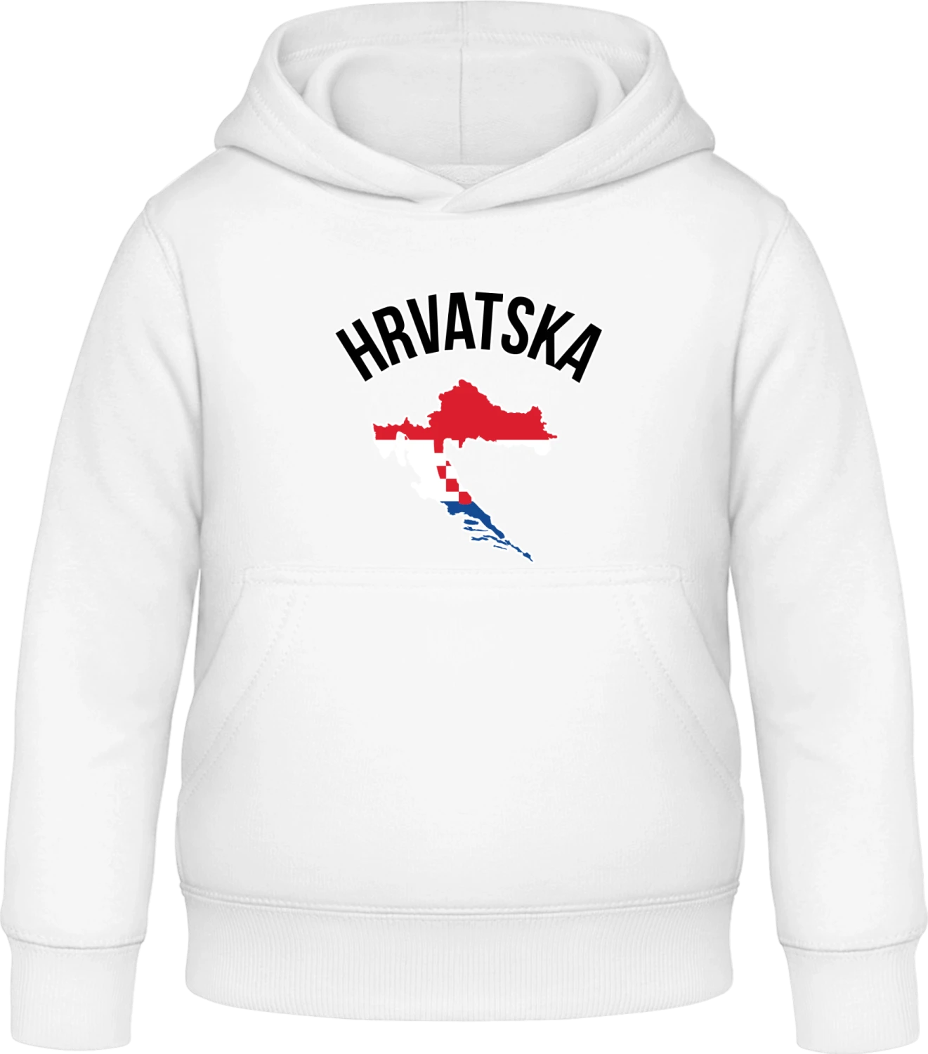 Hrvatska - Arctic white Awdis Hoodie Kids - Front