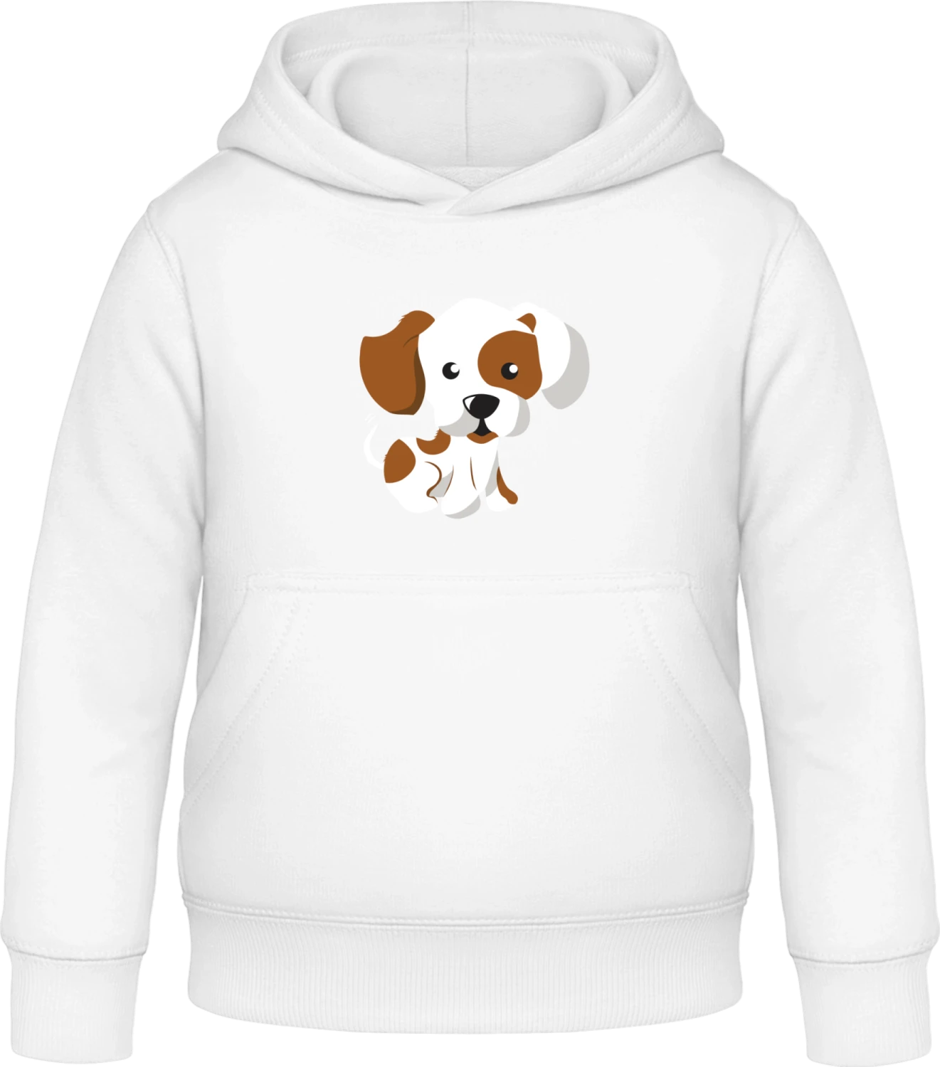 Little Dog Illustration - Arctic white Awdis Hoodie Kids - Front