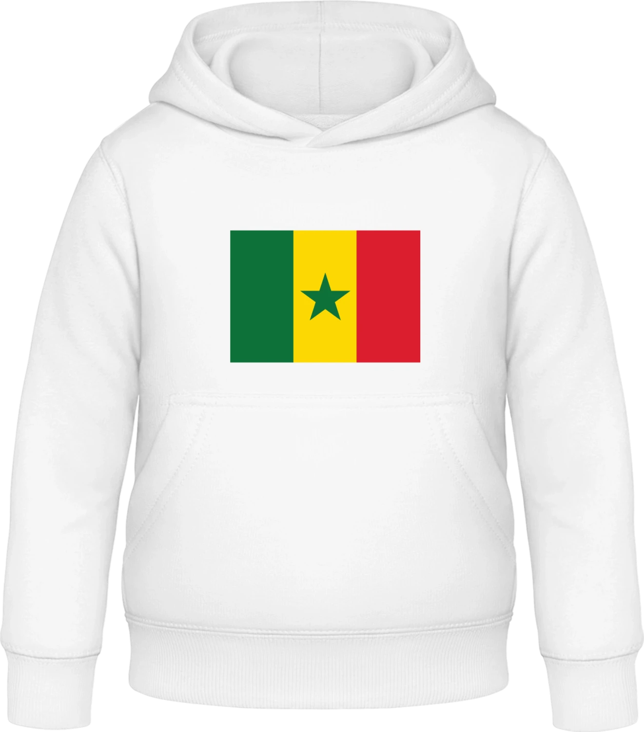 Senegal Flag - Arctic white Awdis Hoodie Kids - Front