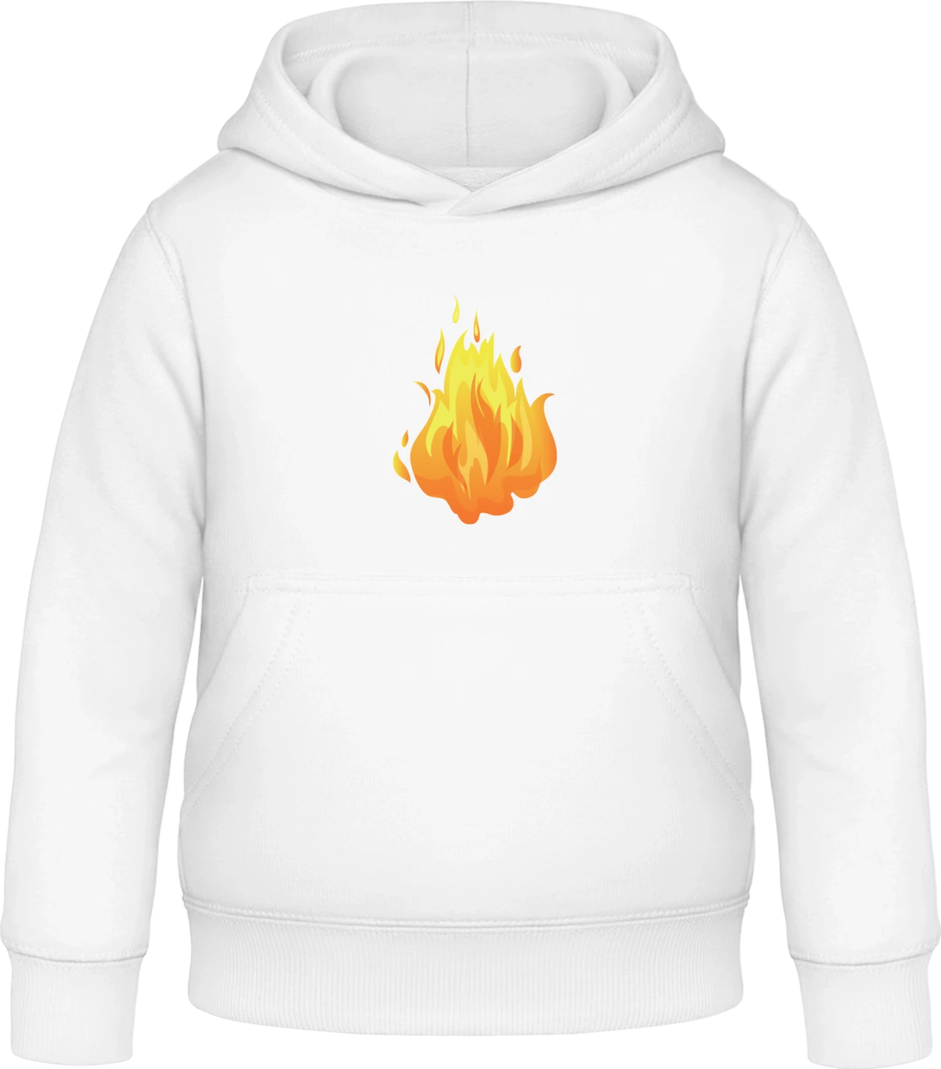 Fire Starts To Burn - Arctic white Awdis Hoodie Kids - Front