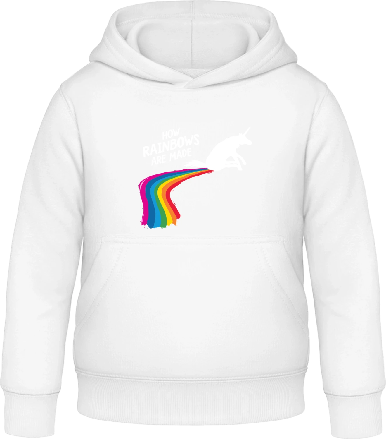 How Rainbows Are Made - Arctic white Awdis Hoodie Kids - Front