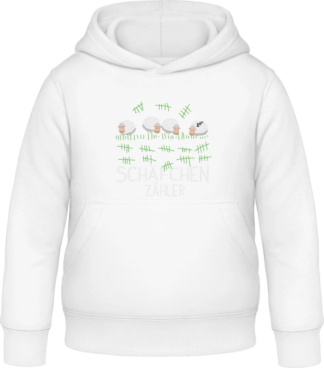 Schäfchen Zähler - Arctic white Awdis Hoodie Kids - Front