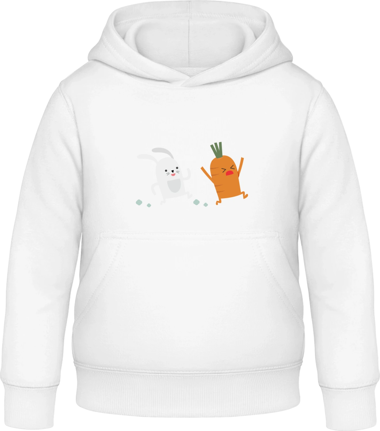 Rabbit Fast Food - Arctic white Awdis Hoodie Kids - Front