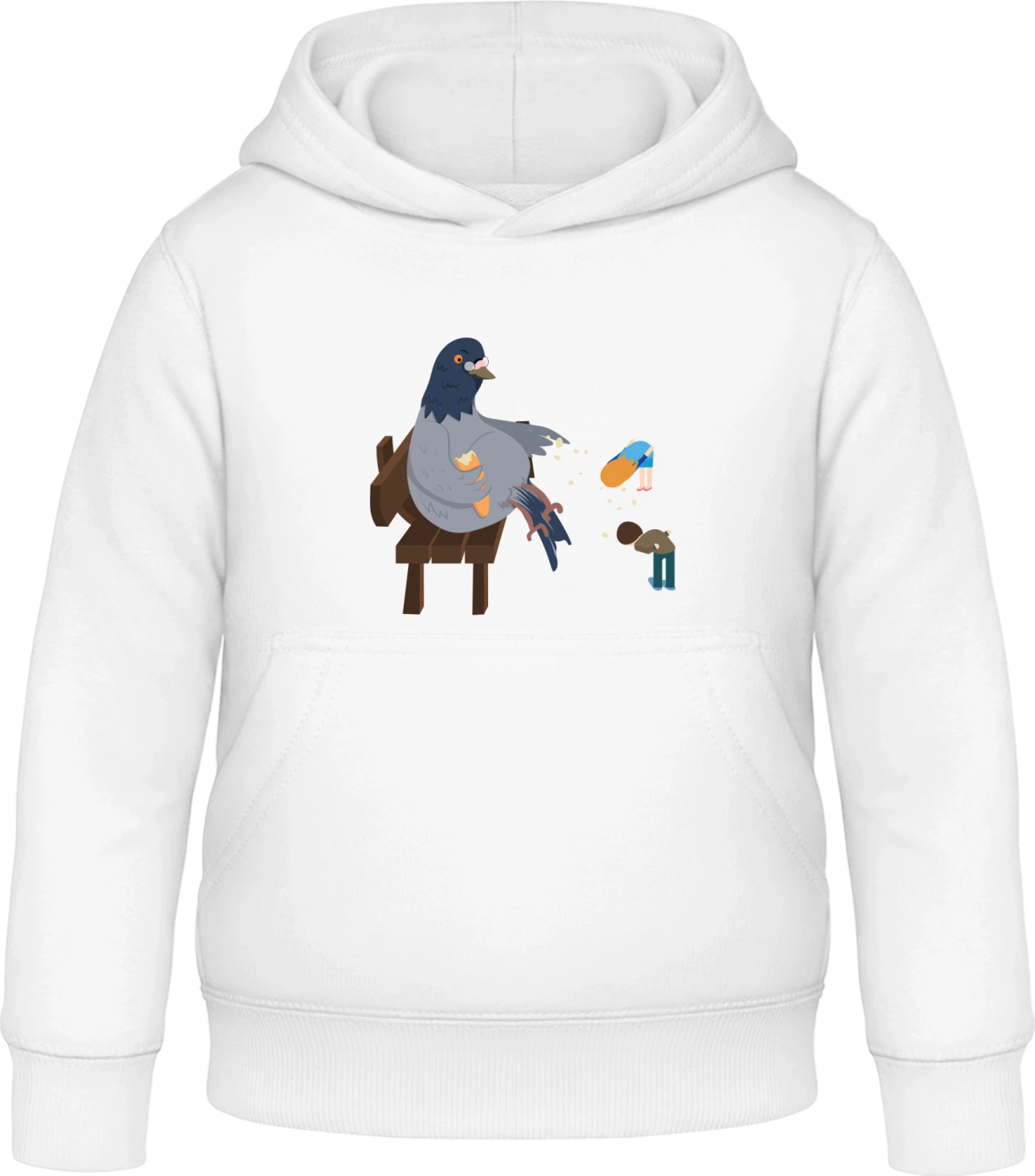 Dove Feeds Humans - Arctic white Awdis Hoodie Kids - Front