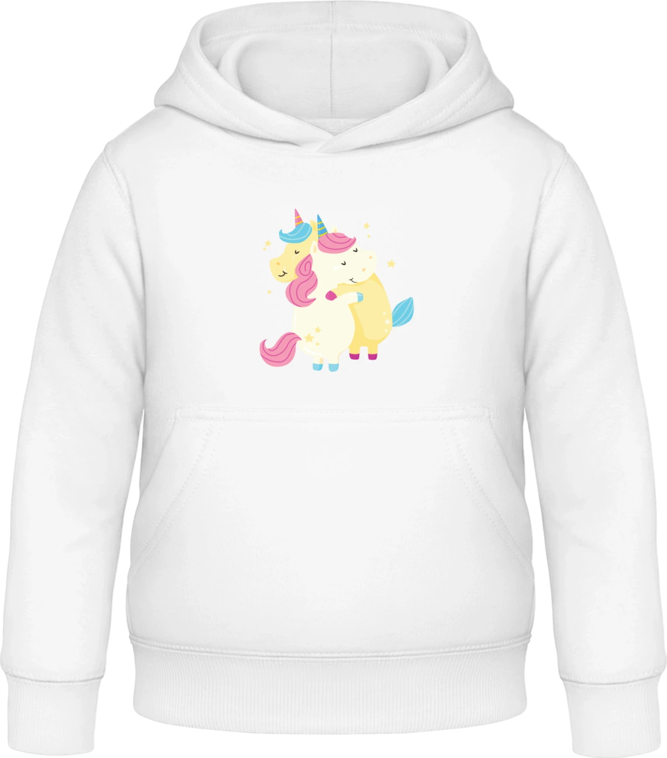 Unicorn Hug - Arctic white Awdis Hoodie Kids - Front