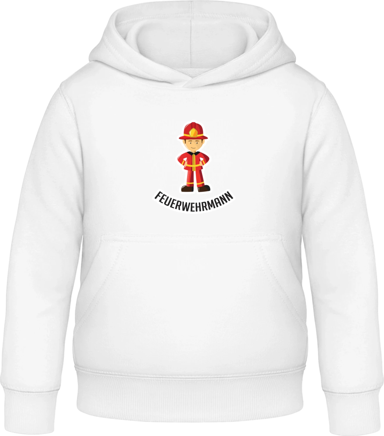 Feuerwehrmann Comic - Arctic white Awdis Hoodie Kids - Front