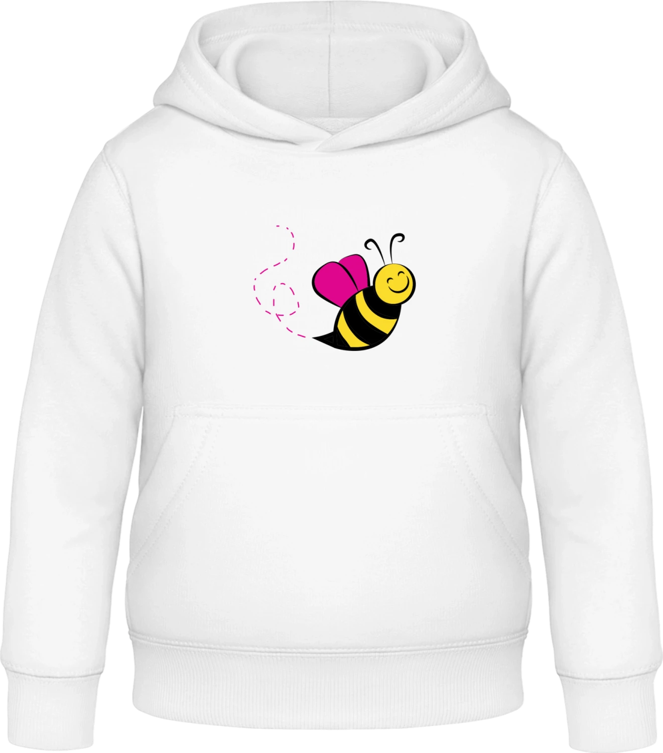 Cute Bee - Arctic white Awdis Hoodie Kids - Front