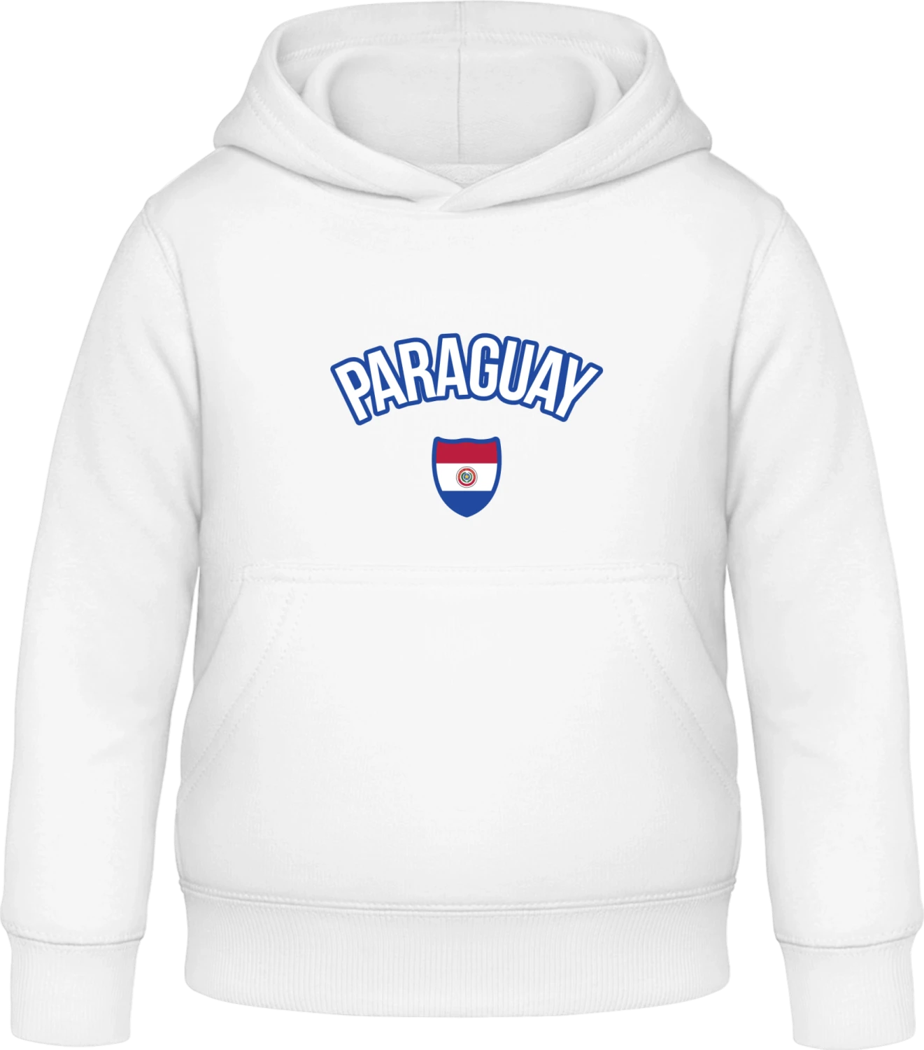 PARAGUAY Fan - Arctic white Awdis Hoodie Kids - Front