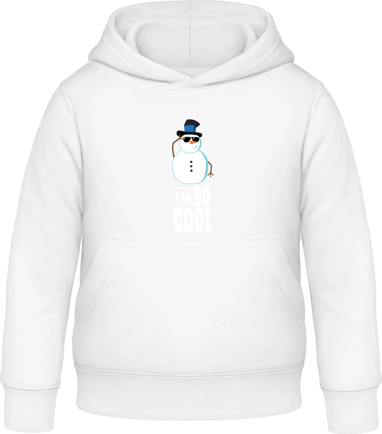 I Am So Cool - Arctic white Awdis Hoodie Kids - Front