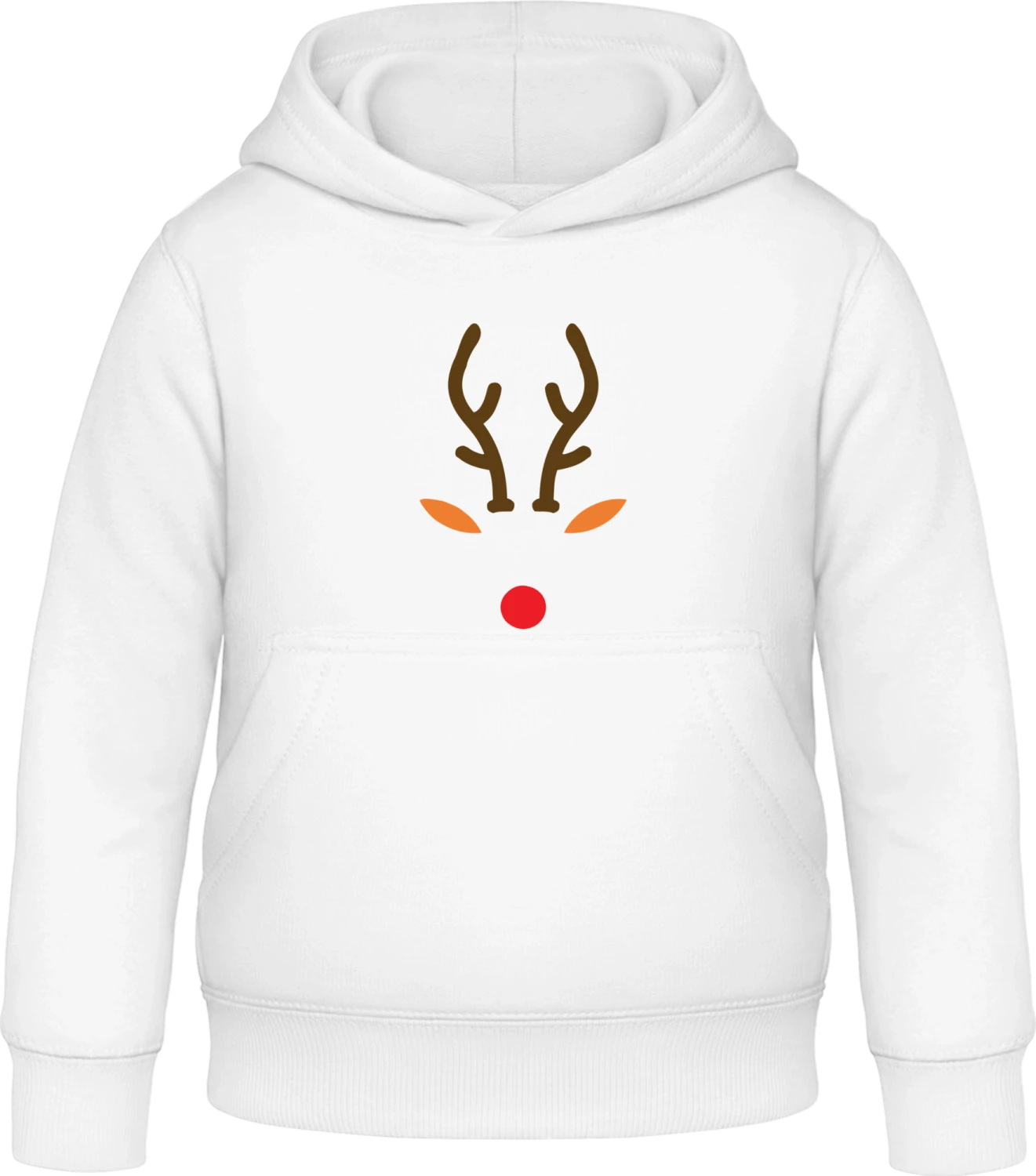 Rudolph The Red Nose Deer - Arctic white Awdis Hoodie Kids - Front