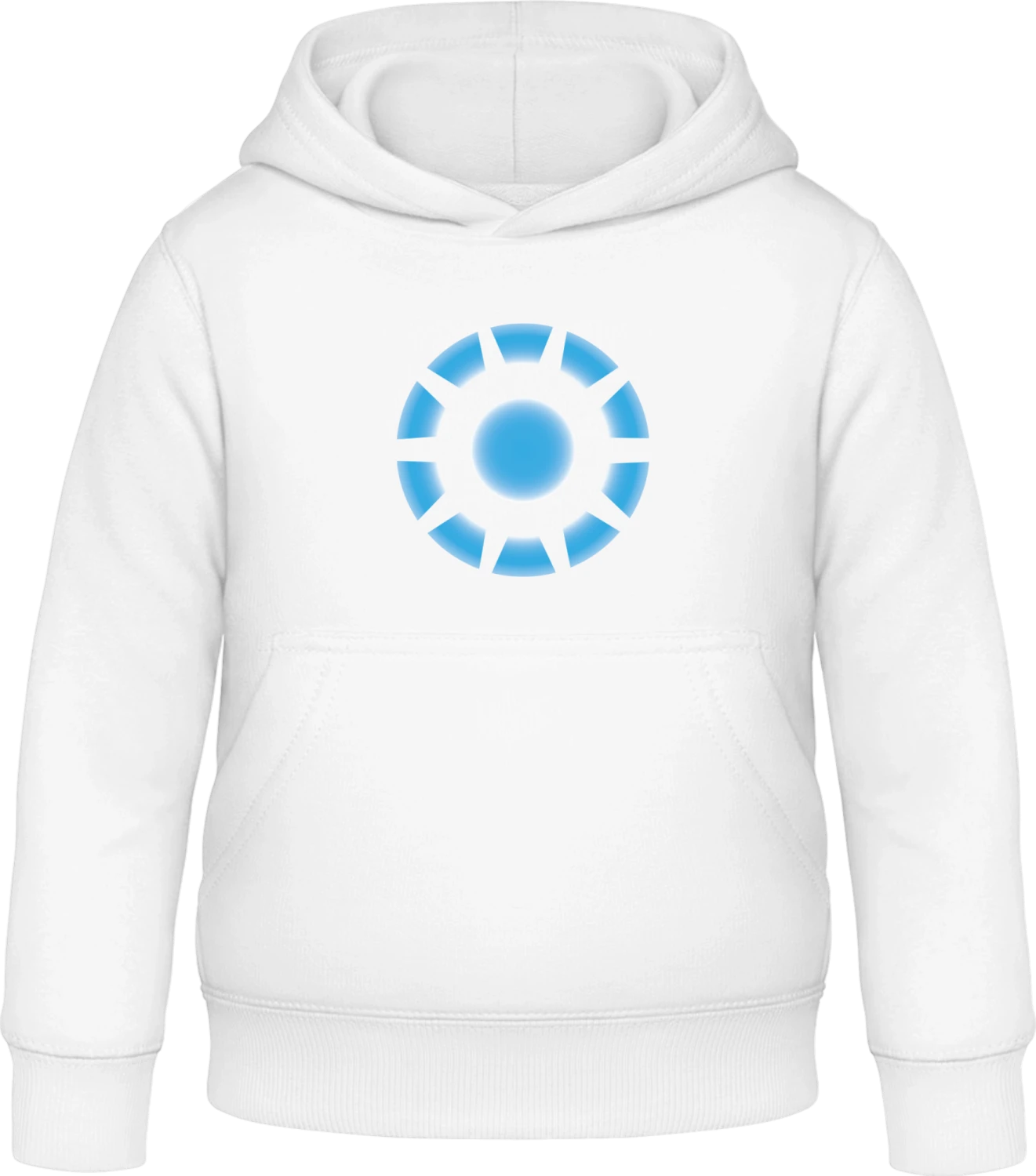 Blue Reactor Core - Arctic white Awdis Hoodie Kids - Front